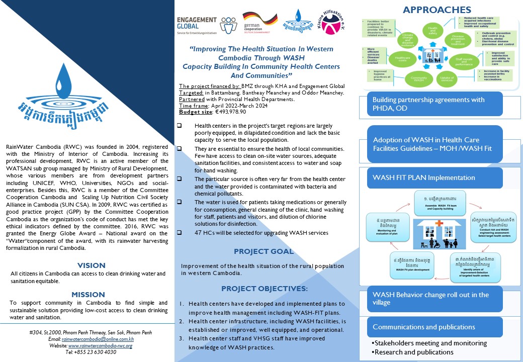 P6566: “Improving The Health Situation In Western Cambodia Through WASH  Capacity Building In Community Health Centers And Communities”